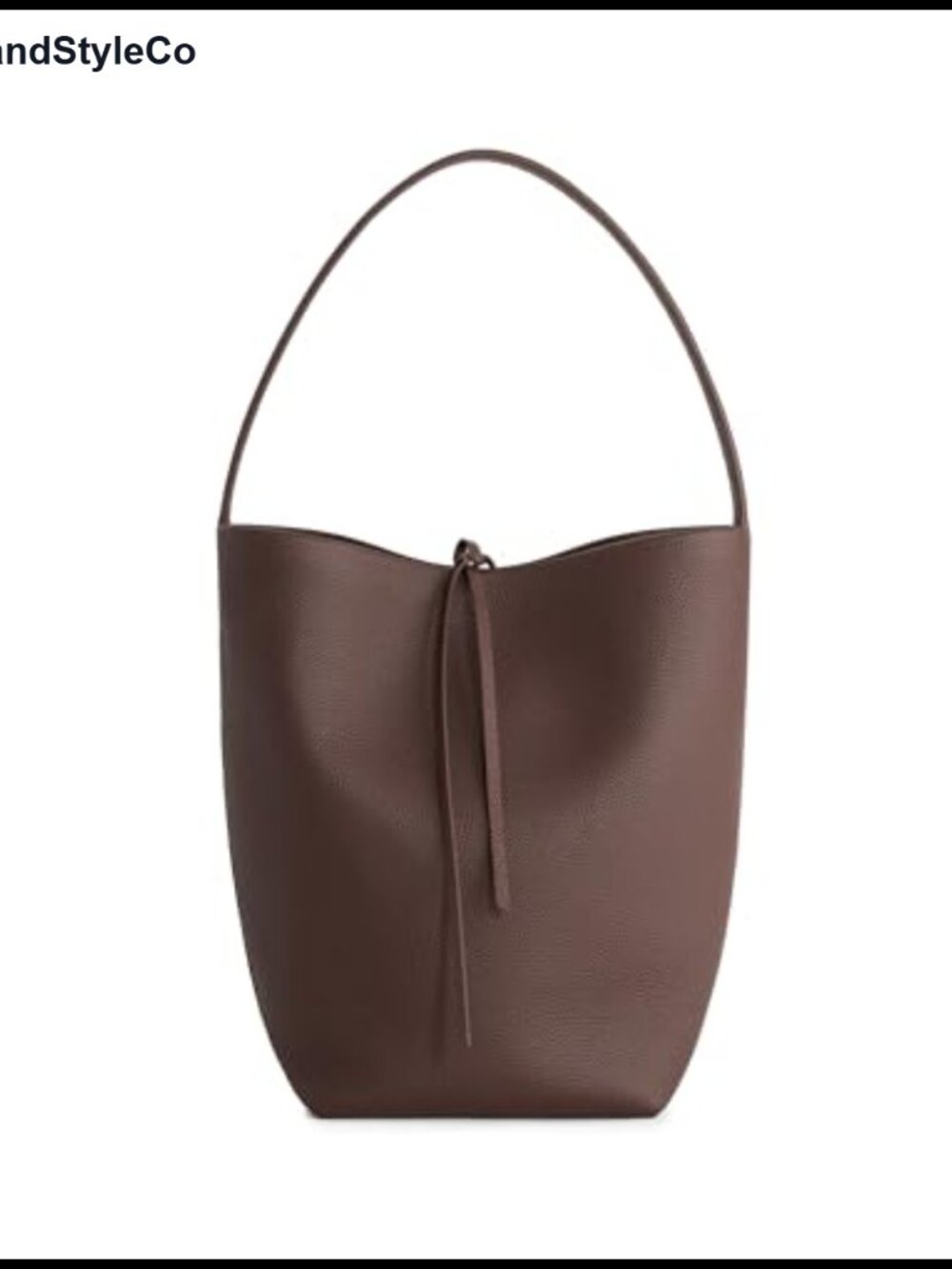 Genuine Leather Bucket Bag Women Shoulder Handbag Soft Pebbled